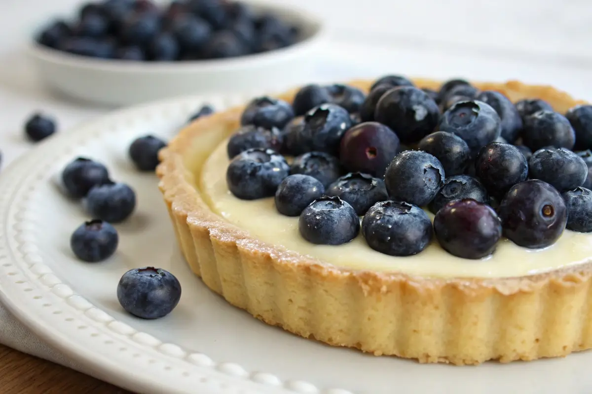 Baking with fresh blueberries in a muffin recipe