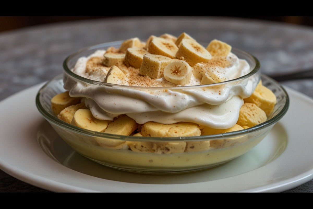 Magnolia Bakery’s famous banana pudding with creamy vanilla pudding, ripe bananas, and Nilla wafers