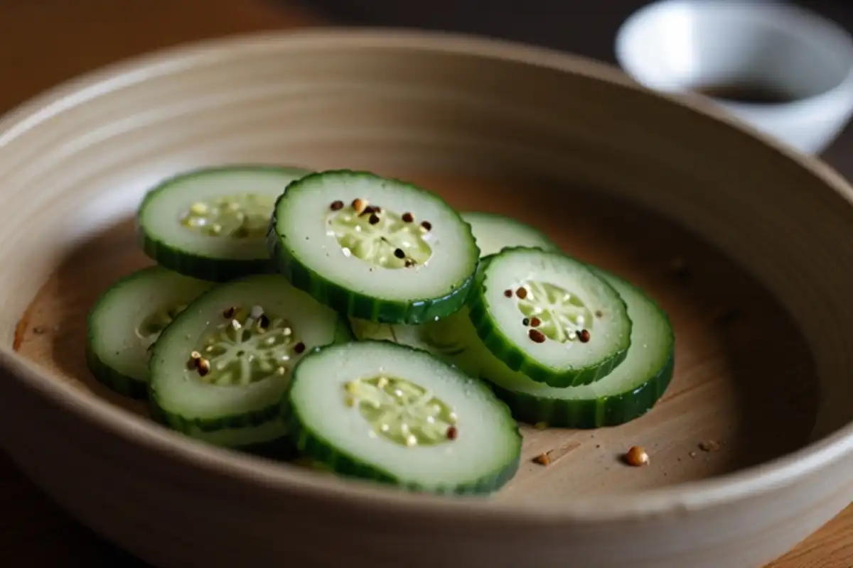 Din Tai Fung cucumber recipe served as a refreshing Taiwanese side dish